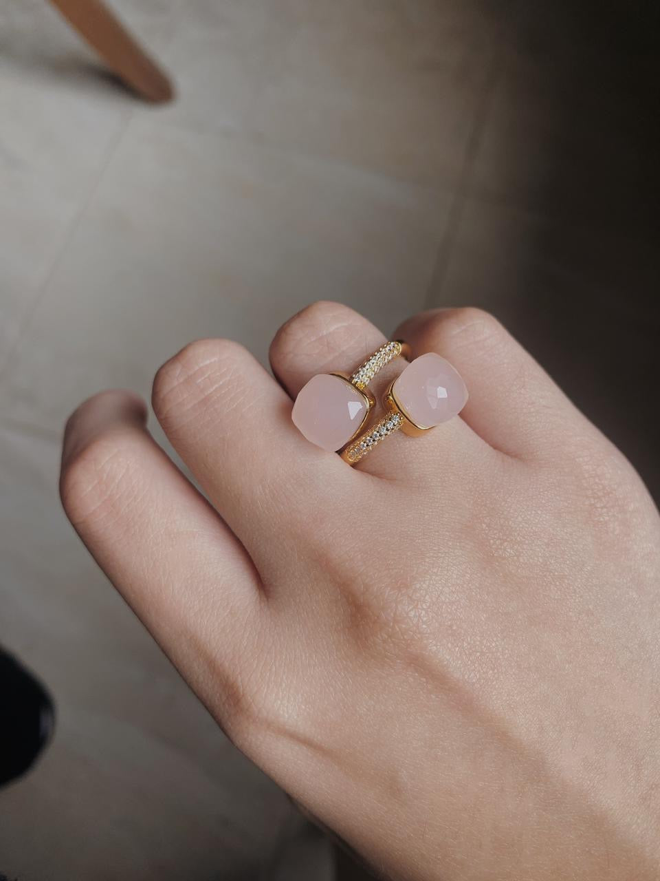Anillo Piedra Rosa