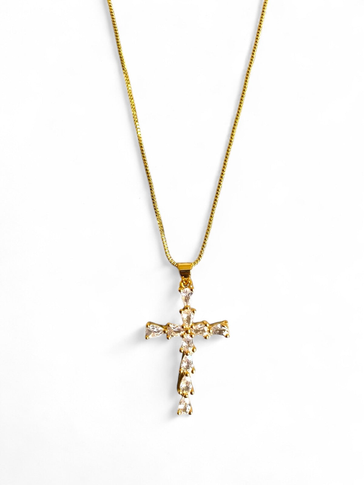 Collar cruz cristales