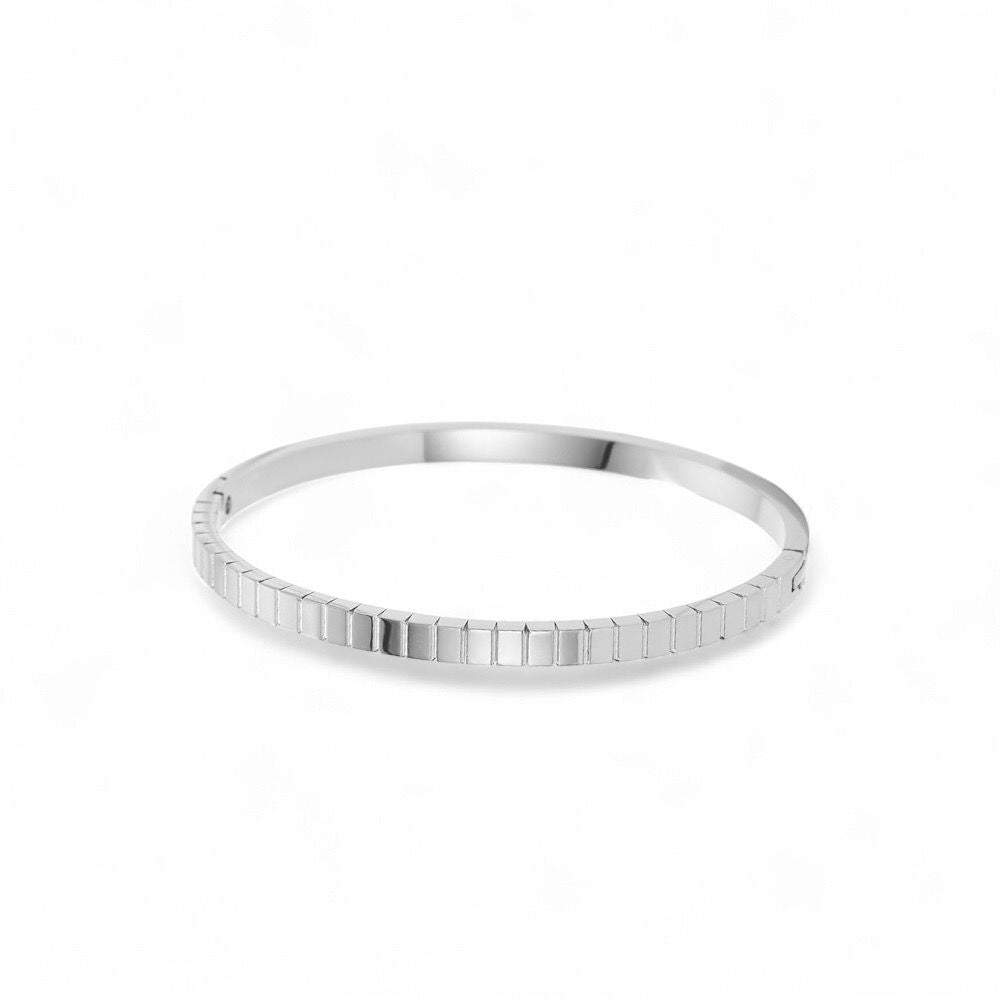 Pulsera plizada plata