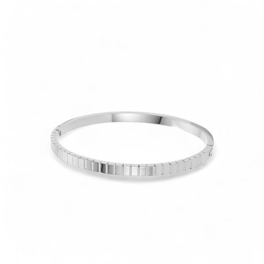Pulsera plizada plata